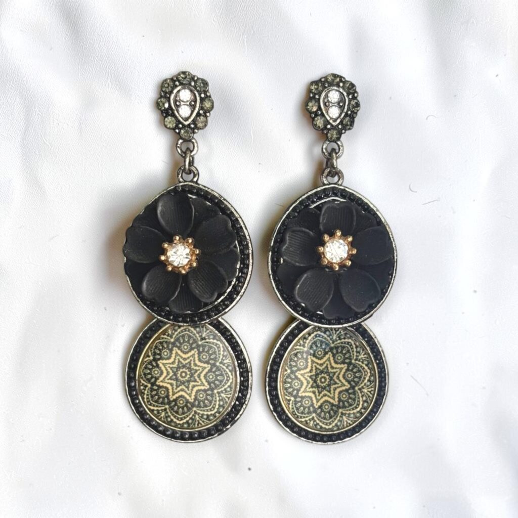 Striking double-drop earrings