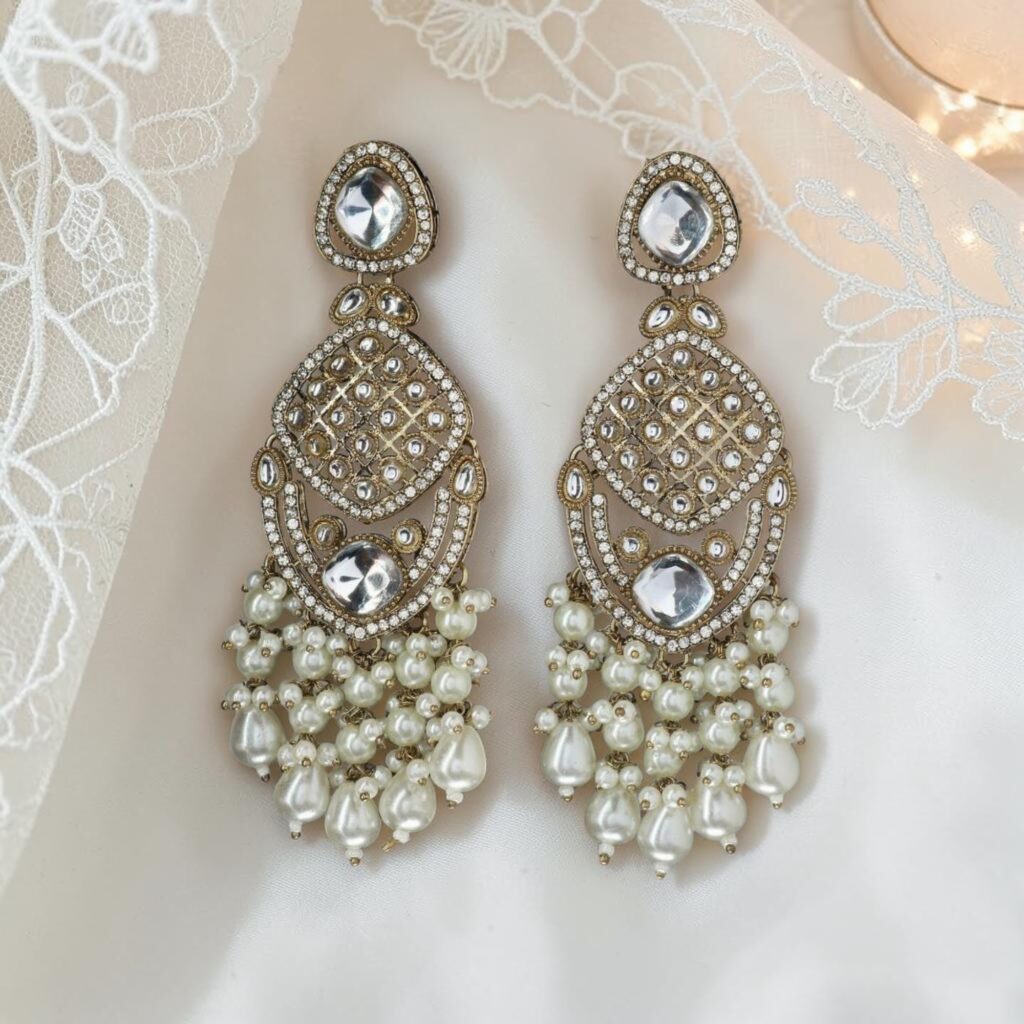 Gold Plated Premium Multi Stylish Chandbali Earrings