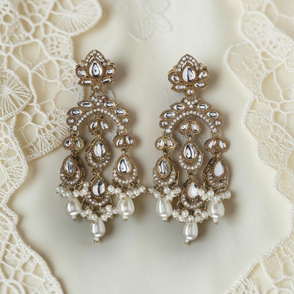 Premium Stylish Chandbali Contemporary Drop Earrings
